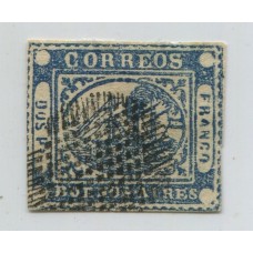 ARGENTINA 1858 GJ 05 BARQUITO ESTAMPILLA USADA CON PEQUEÑO ADELGAZAMIENTO, ESTUPENDO FRENTE U$ 165